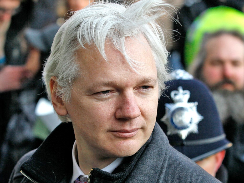 Julian Assange's bail conditions insist on the Wiki-Leaks founder spending nights at a previously arranged address