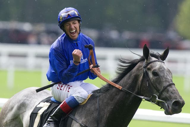 Frankie Dettori's joy is unconfined after riding Colour Vision to
victory in the Gold Cup at Royal Ascot yesterday