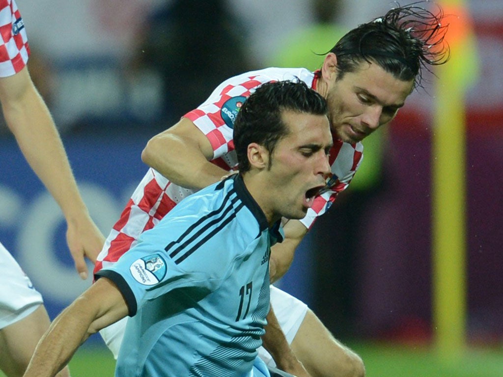 The Spain defender Alvaro
Arbeloa has looked far from
his best at Euro 2012