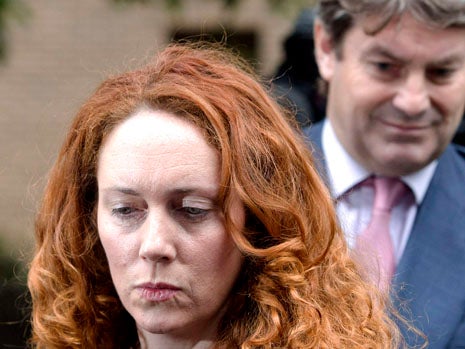 Rebekah Brooks and her racehorse trainer husband Charlie appeared in court today
