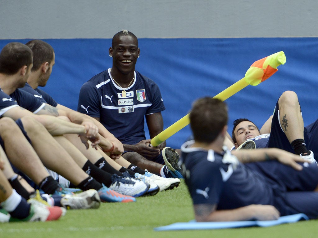 Mario Balotelli: "This is why they wouldn't let me carry the Olympic Torch!" (22/06/12) To enter the current caption competition, click here.