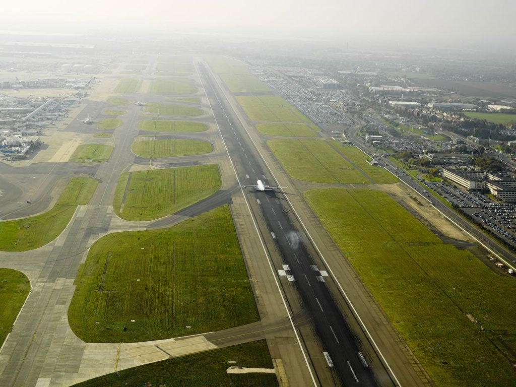 A runway at Heathrow airport