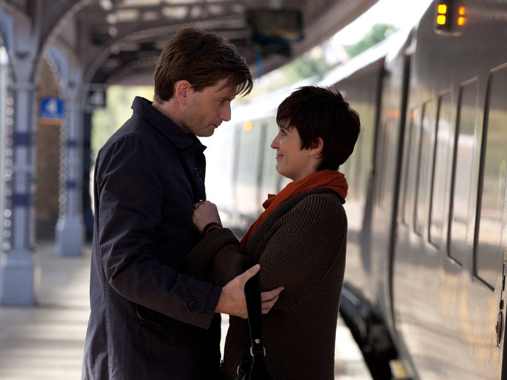 David Tennant and Vicky McClure in the 'Old Flame Turns Up' episode of 'True Love'