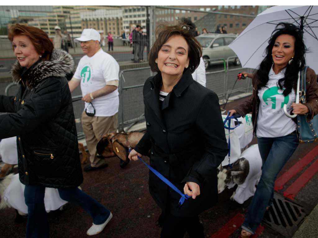 Cherie Blair and Cilla Black took part in Widows' Day
