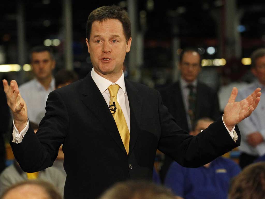 Embattled: Deputy PM Nick Clegg is copying Roosevelt