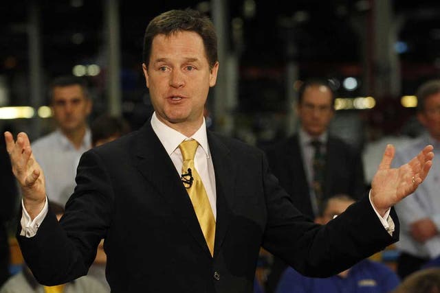 Embattled: Deputy PM Nick Clegg is copying Roosevelt