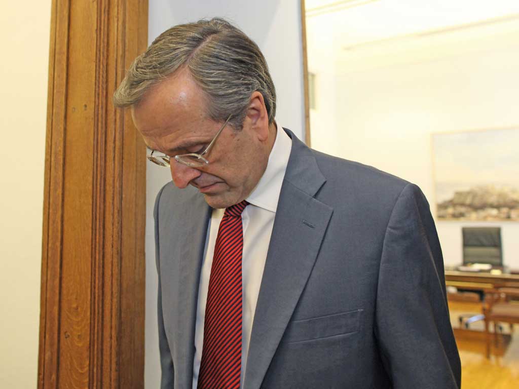 Antonis Samaras has been advised not to fly following surgery