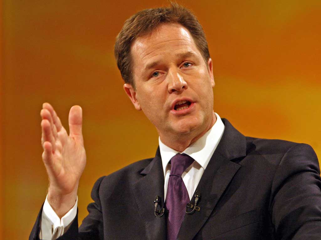 NICK CLEGG: The Deputy Prime Minister is expected to publish his Lords Reform Bill on Wednesday