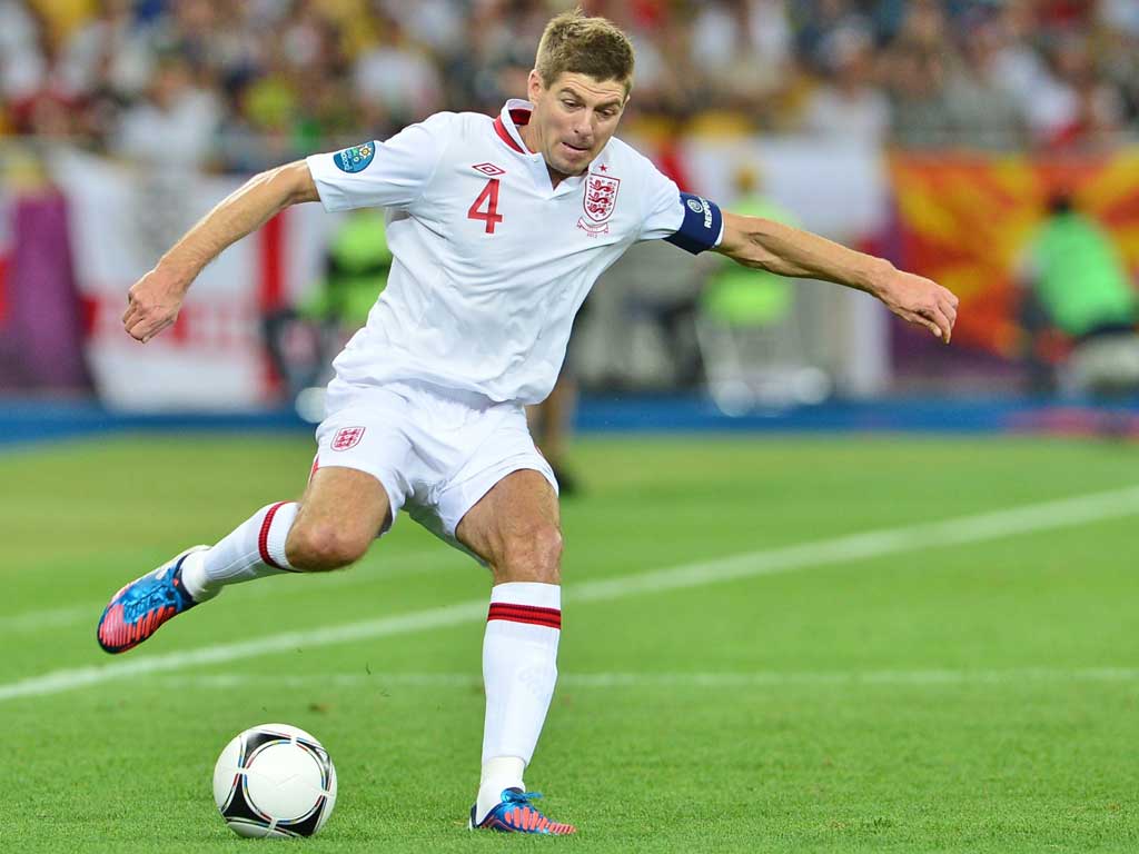 Steven Gerrard was dejected after last night’s defeat to Italy