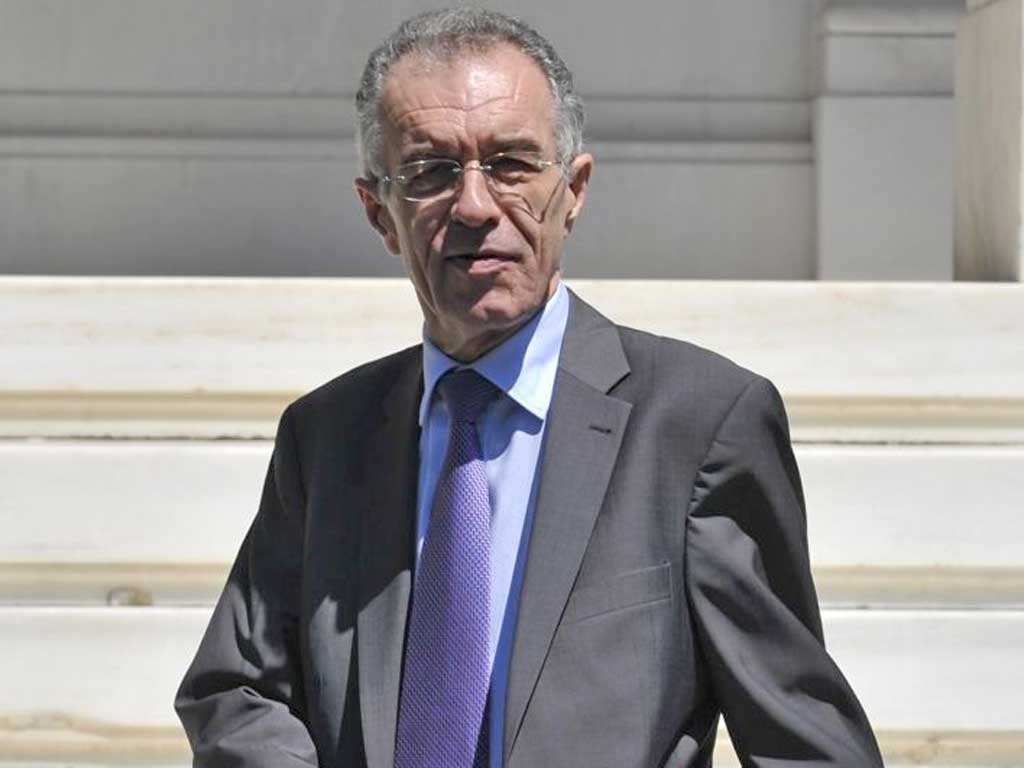 Vasilios Rapanos, the former head of the Bank of Greece, quits to the new Prime Minister following a serious stomach illness