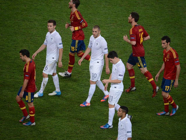 A disappointing France side were knocked-out by Spain