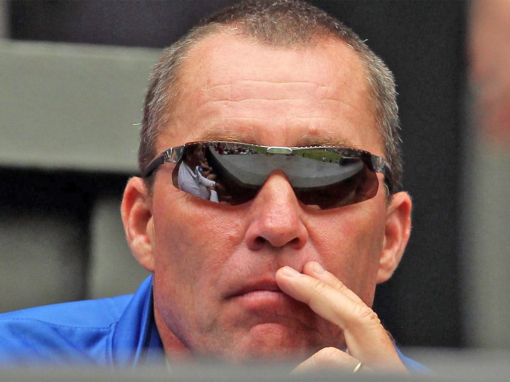 Coach Ivan Lendl watches at a Centre Court he never mastered