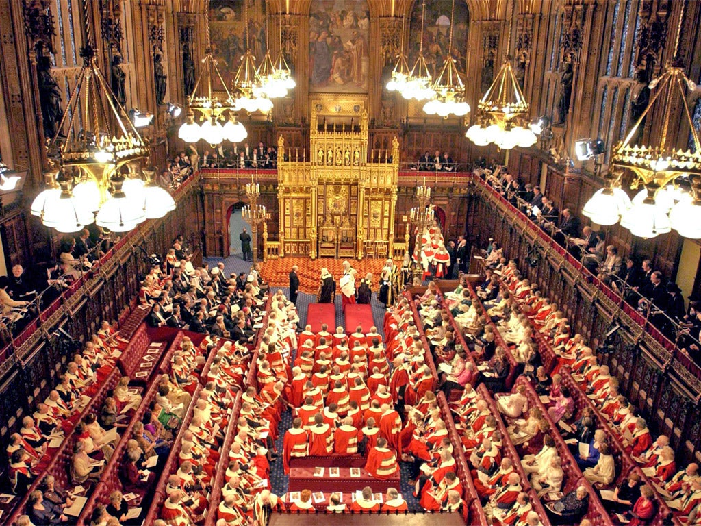 The reforms would mean 80 per cent of the House of Lords would be elected