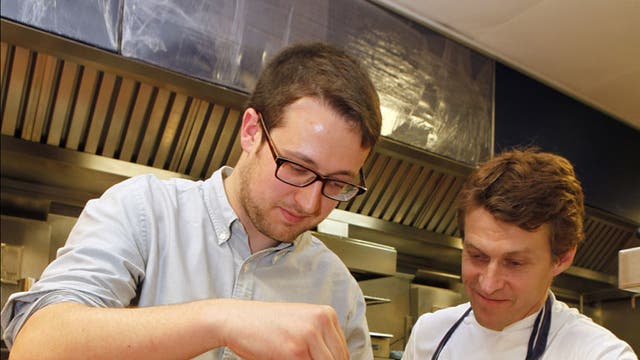 Writer Will Dean (left of main image) with chef Michael Wignal