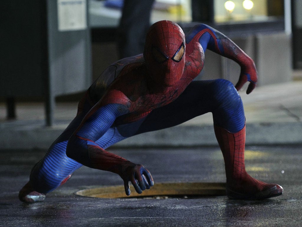 Marvel to behold: Andrew
Garfield in 'The Amazing Spider-Man'