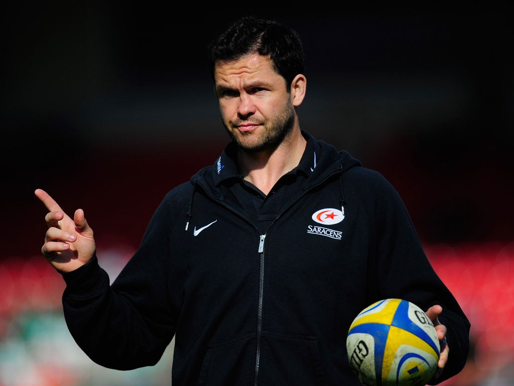 Farrell had a change of
heart at the end of the Premiership season
and resigned from his position as
Saracens head coach