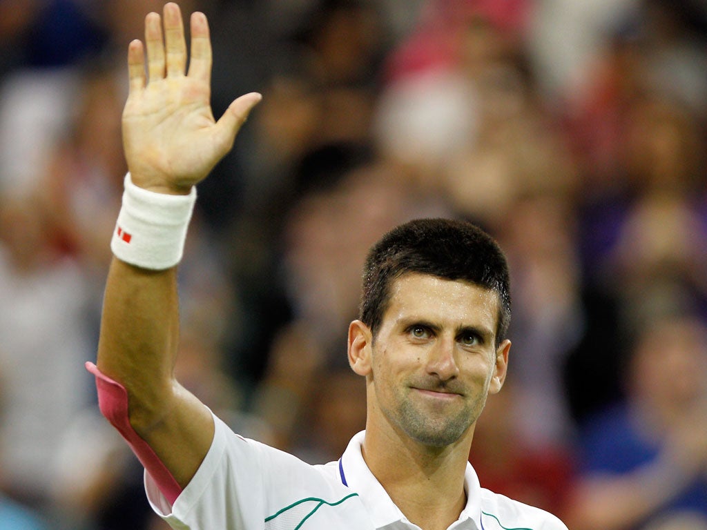 Novak
Djokovic:
The Serb will
face 28th
seed Radek
Stepanek in
Round Three