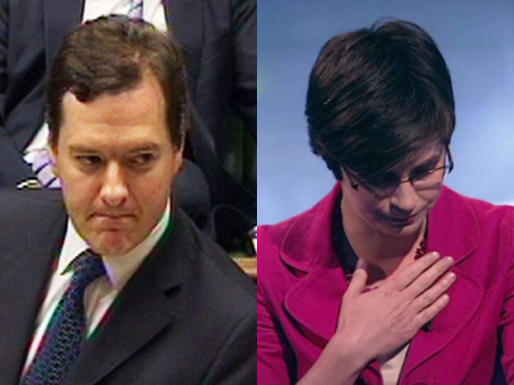 Tory targets:
George Osborne
and Chloe Smith