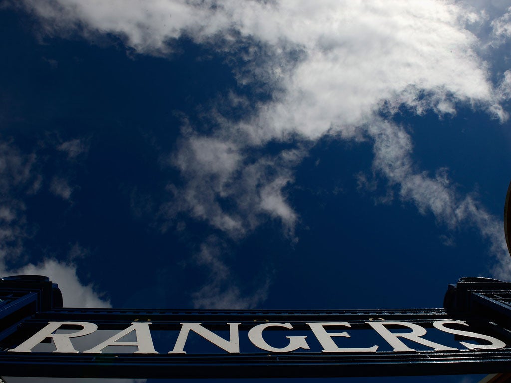 A view from outside Rangers' stadium, Ibrox