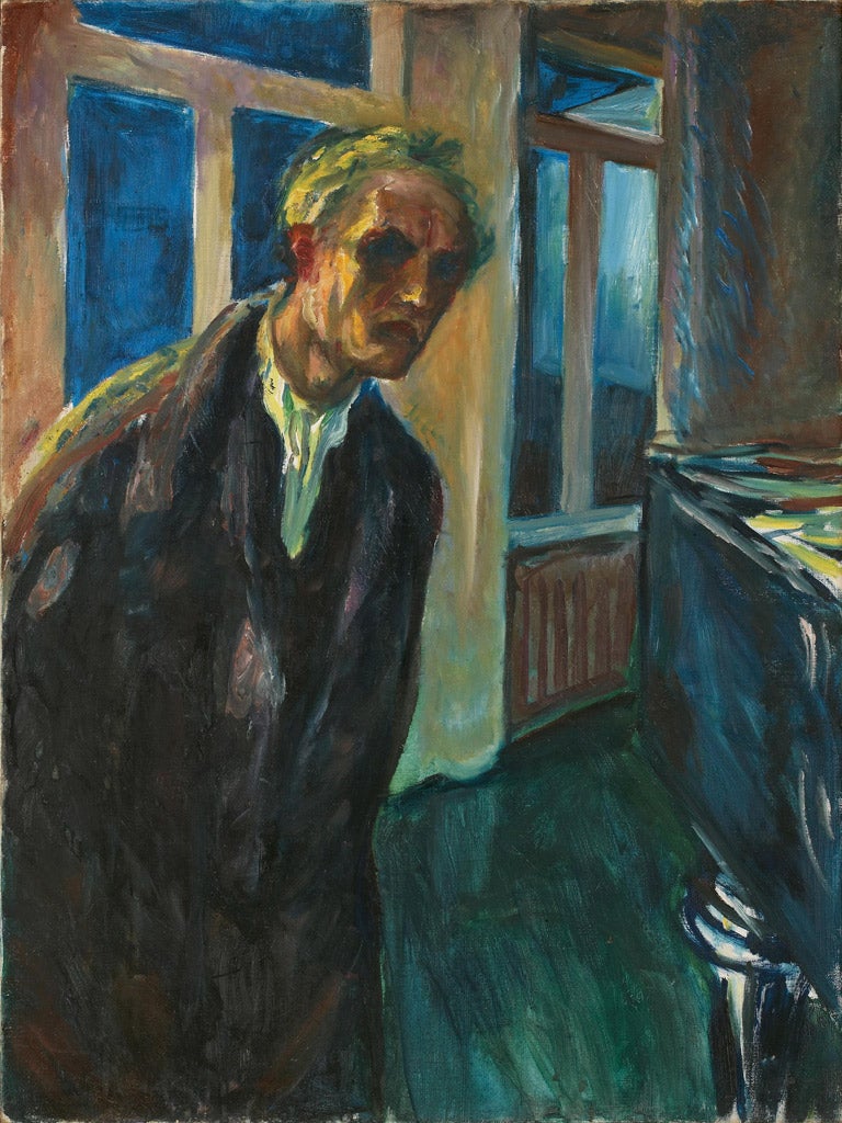 In 'The Night Wanderer', Munch depicts himself with sightless eye sockets