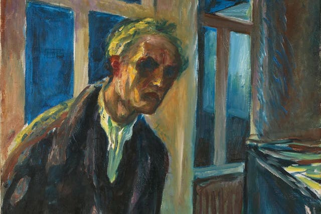 In 'The Night Wanderer', Munch depicts himself with sightless eye sockets