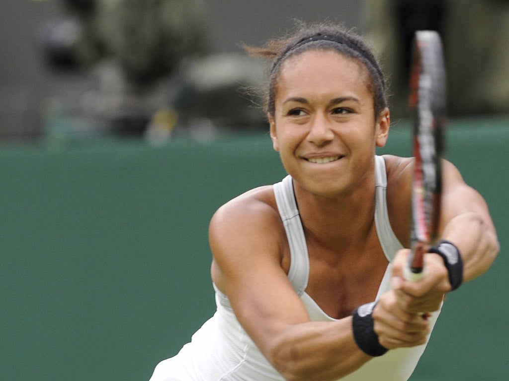 Last one out: Heather Watson was the first Briton to reach the third round of the women's singles since 2002