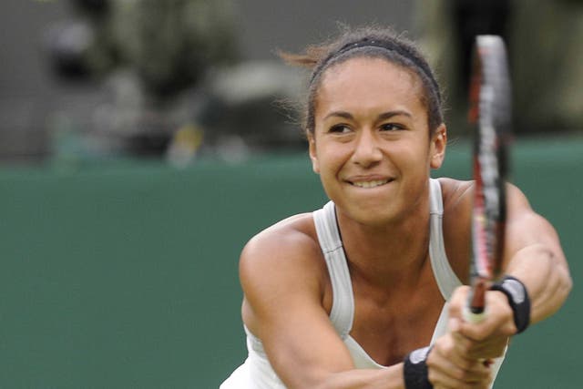 Last one out: Heather Watson was the first Briton to reach the third round of the women's singles since 2002