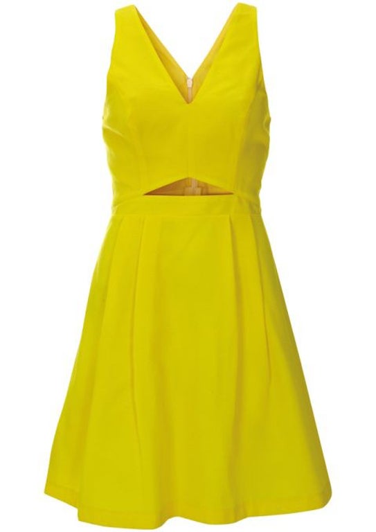 <p>1.Yellow</p>
<p>£55, topshop.com</p>
<p>If this summer's cropped tops make you feel like you're flashing too much flesh, the cut-out detail on this sunny number is a nice compromise.</p>