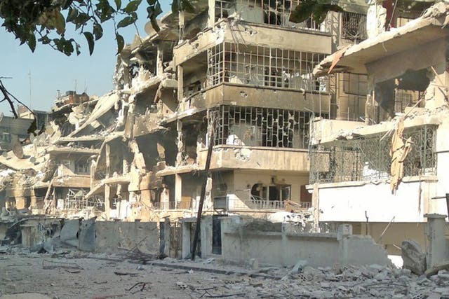 The results of the Syrian army’s shelling of Homs