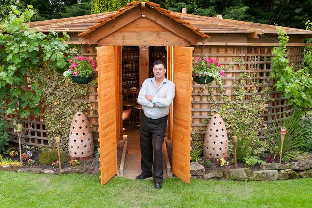 John Plumridge from Shrewsbury in his pub shed, crowned the winner of the 2012 Shed of the Year competition