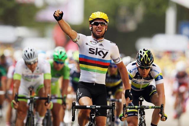Mark Cavendish wins the latest stage of the Tour
