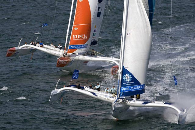 The MOD70 trimarans make their international debut in the Krys Ocean Race from New York to Brest, starting this weekend