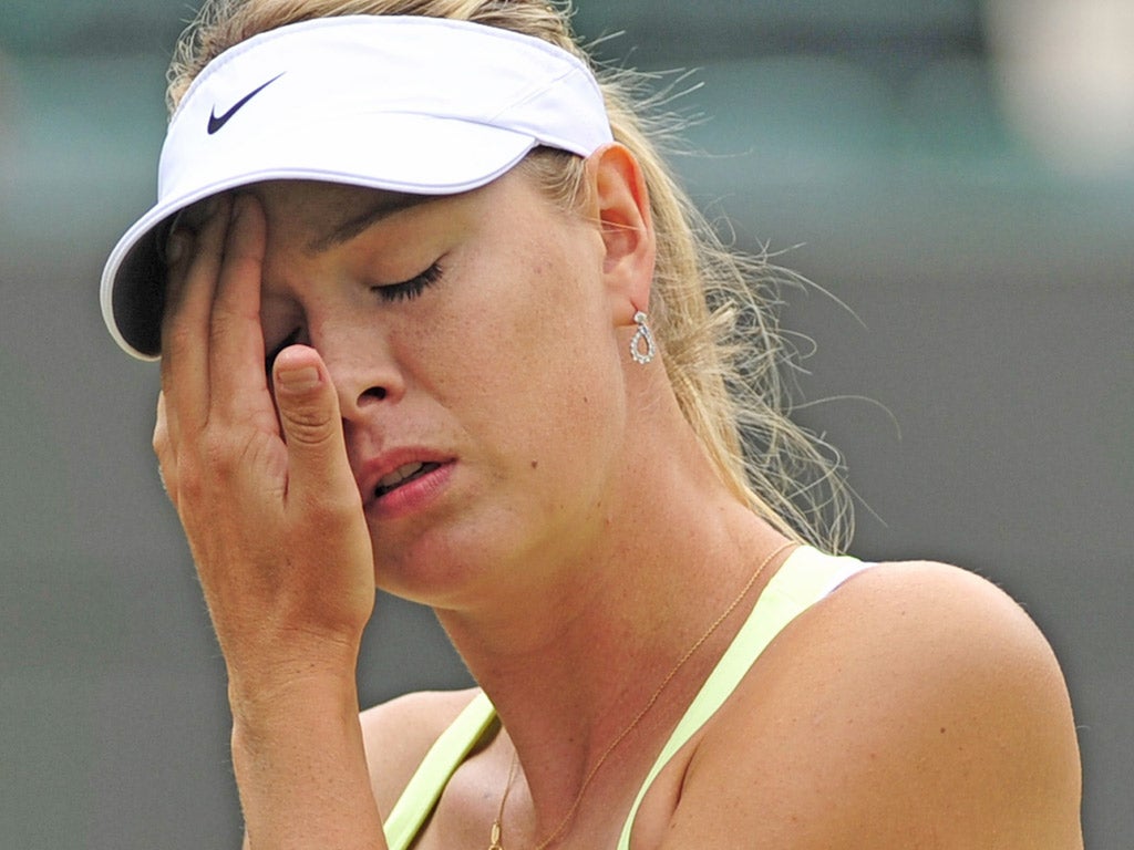 Maria Sharapova feels the frustration