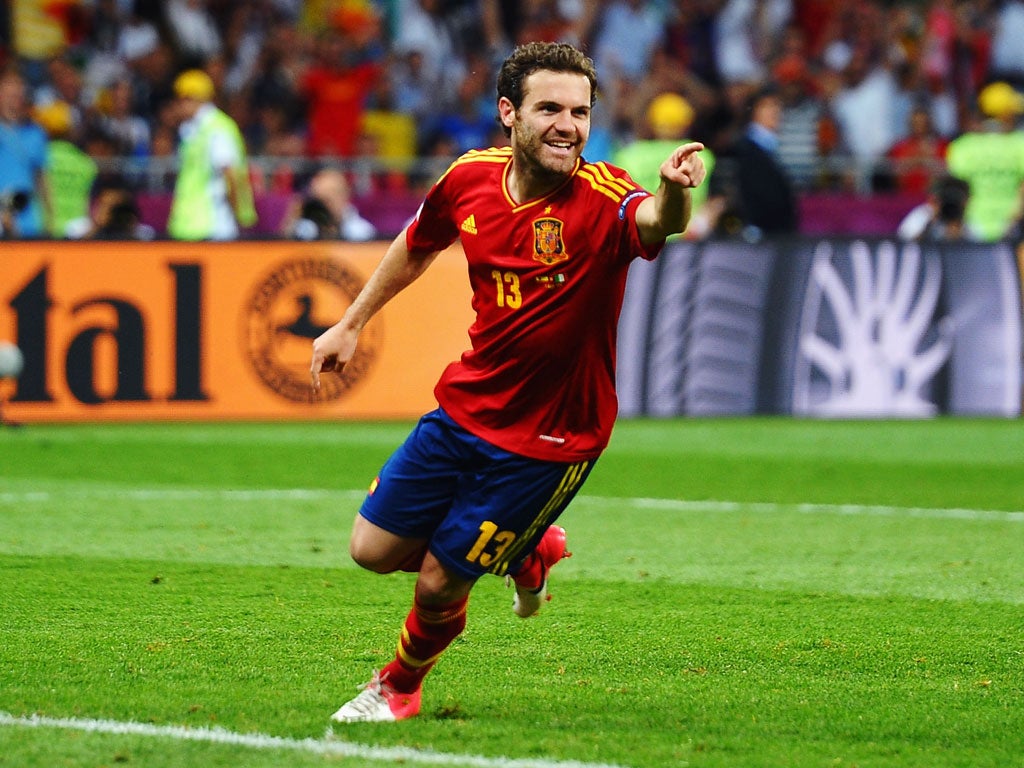 Juan Mata scored in the Euro 2012 final