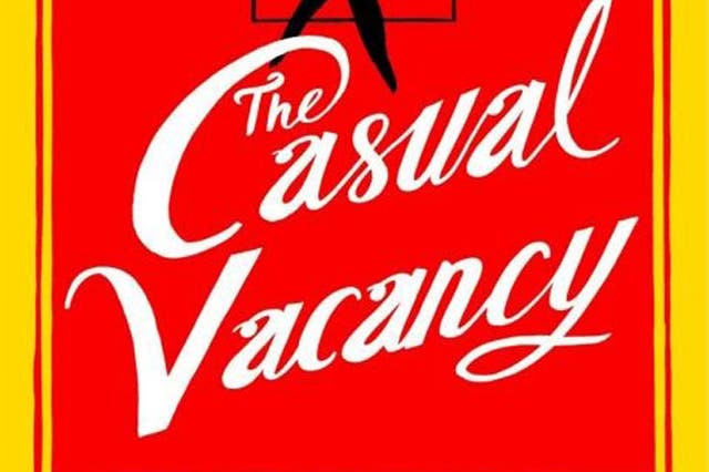 The front cover of 'The Casual Vacancy' showing an X on a ballot paper