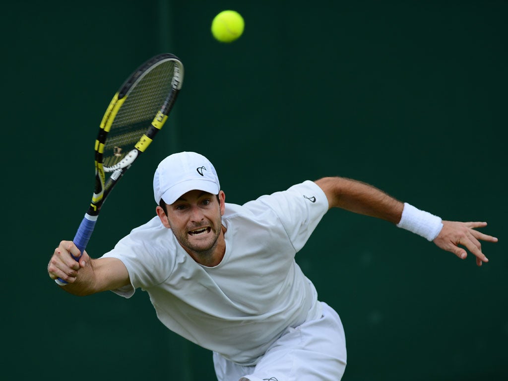 Brian Baker in action at Wimbledon