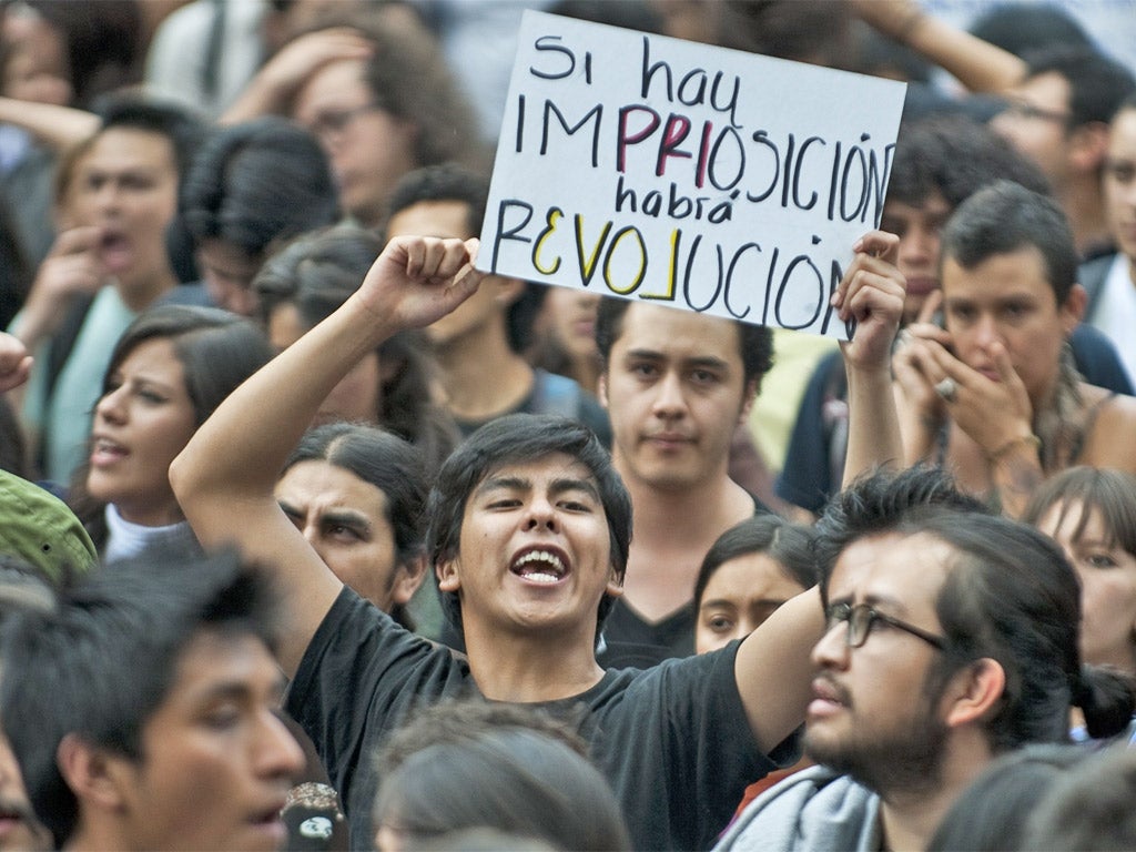 Protesters denounce president-elect Nieto in Mexico City