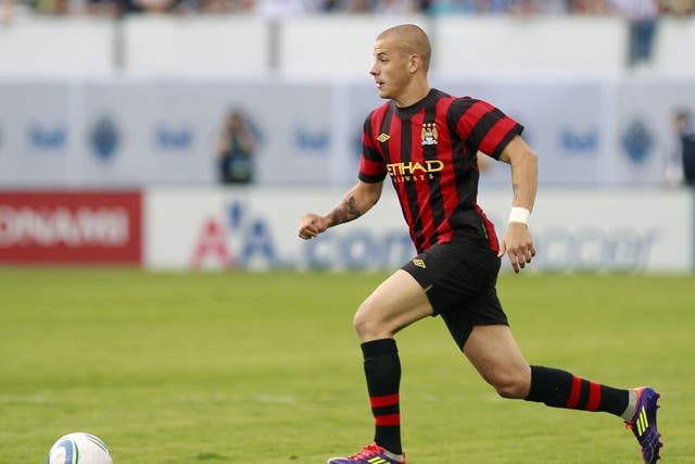 Vladimir Weiss in action for City
