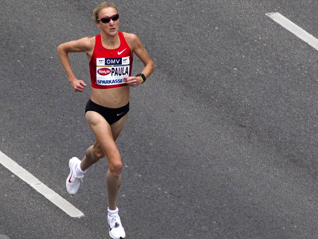 Long distance runner Paula Radcliffe
