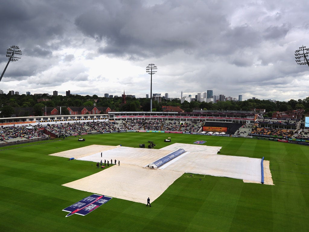 The view of Edgbaston at lunch-time