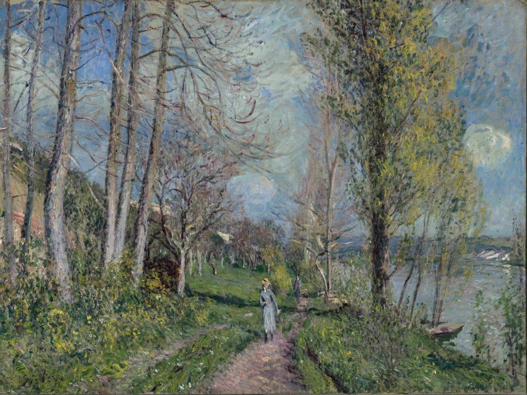 ‘Near the Seine at By’ by Alfred Sisley