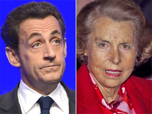 Former French President, Nicolas Sarkozy, and L'Oreal billionaire, Liliane Bettencourt