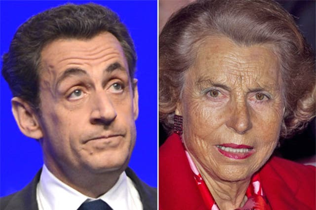Former French President, Nicolas Sarkozy, and chief L'Oreal shareholder Liliane Bettencourt