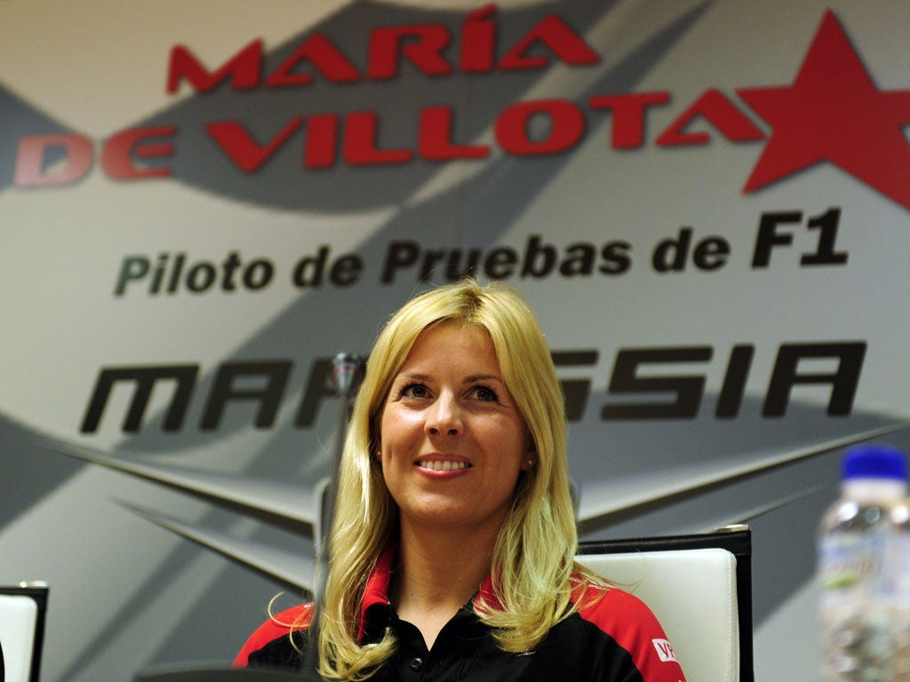 Maria De Villota pictured earlier this year