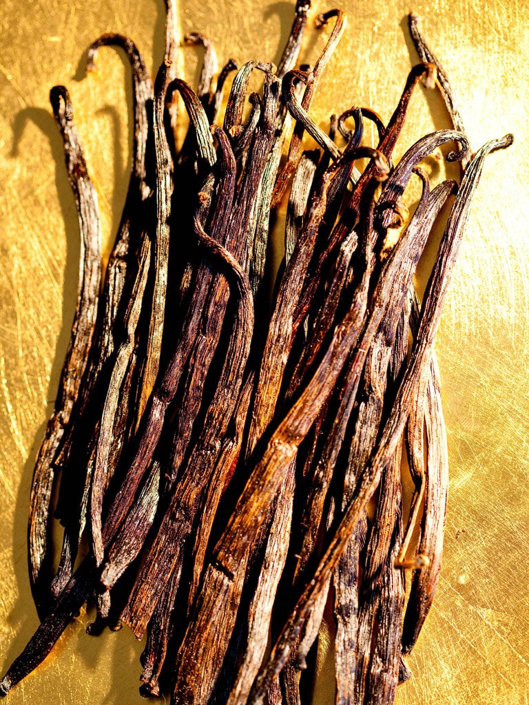 Dried vanilla pods