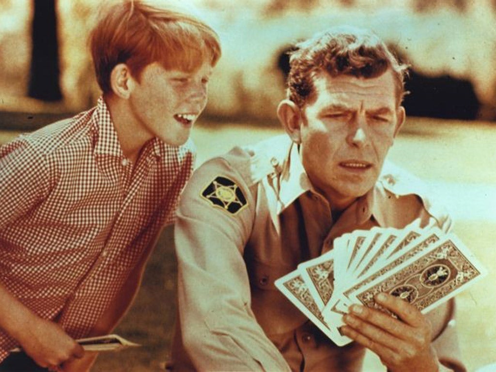 Griffith with the young Ron Howard in an episode of 'The Andy Griffith Show'