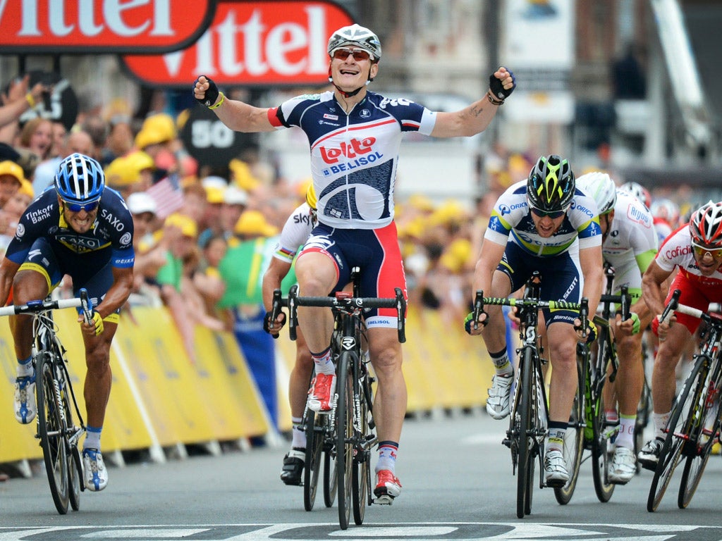 André Greipel wins stage five of the Tour de France