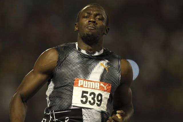 Usain Bolt was beaten twice in
the recent Jamaica trials