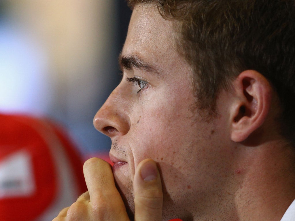Force India's Paul di Resta is fired
up for his second home grand prix