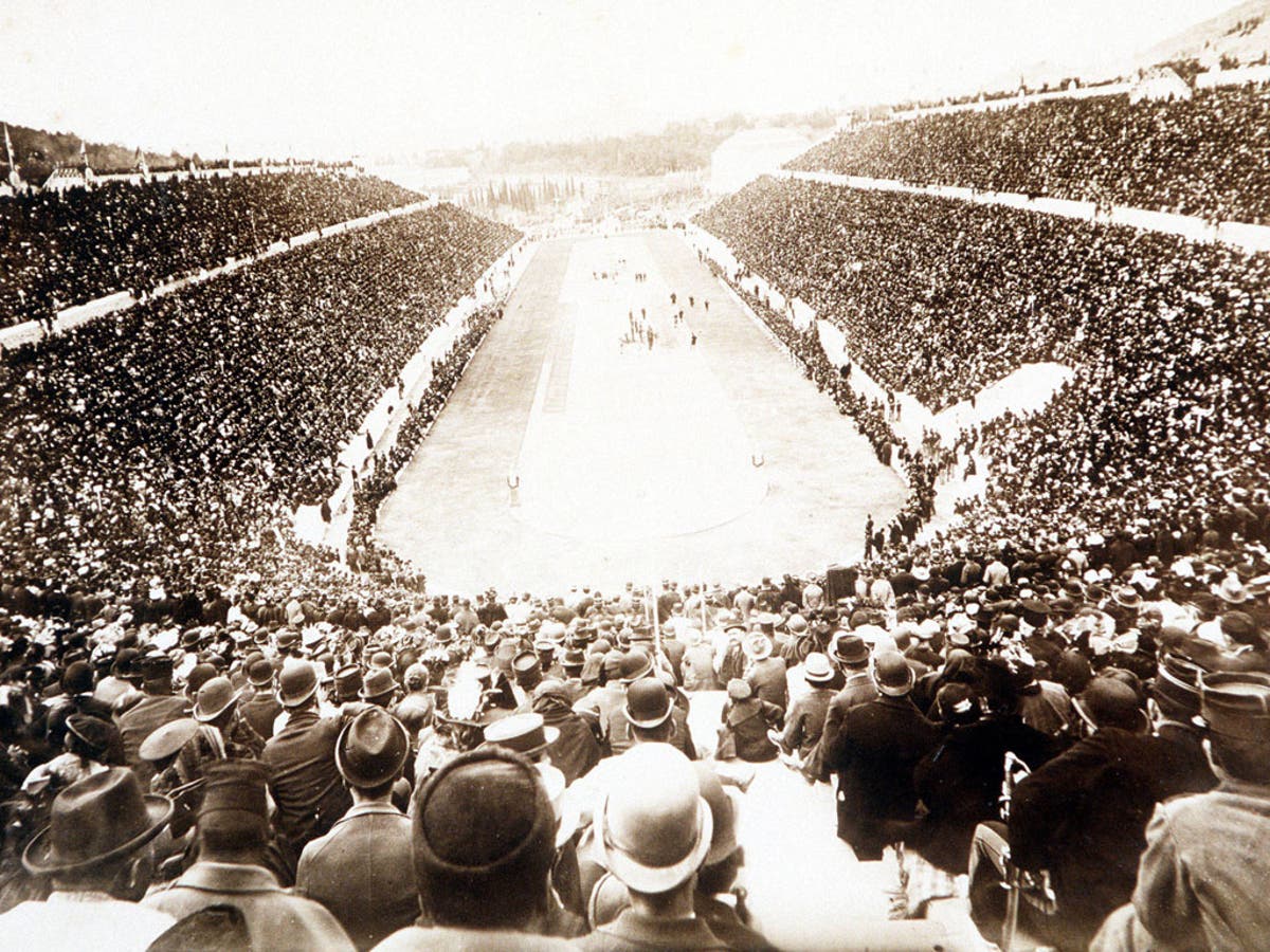 The first modern olympic games. Панатинаикос стадион 1896. Олимпийские игры в Афинах 1896. Стадион в Афинах первые Олимпийские игры.